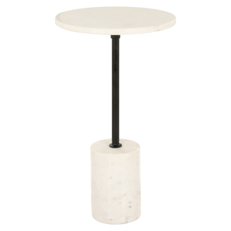 - Bijzettafel Misty black/white 30Ø