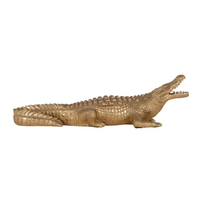 - Decoratief object Crocodile gold