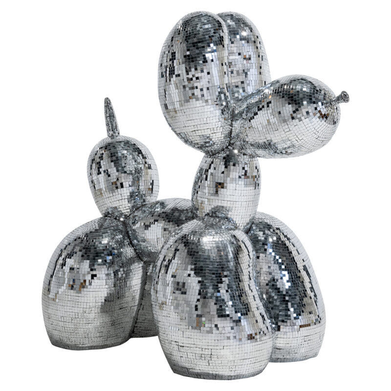 - Decoratief object Dog silver large