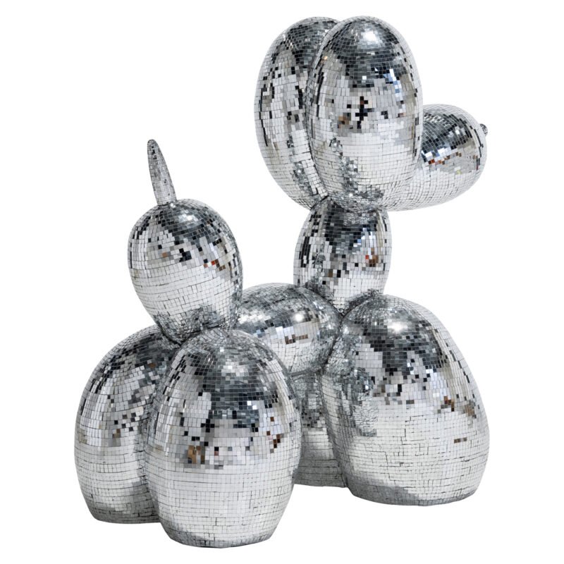 - Decoratief object Dog silver large