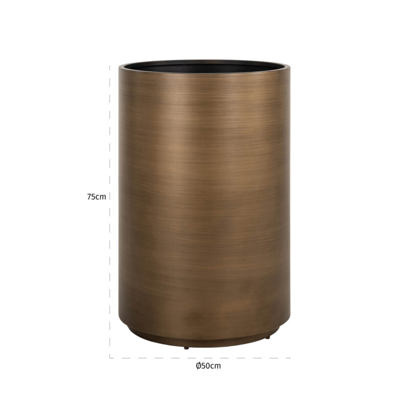 - Plantenbak Dira brushed gold 50Ø