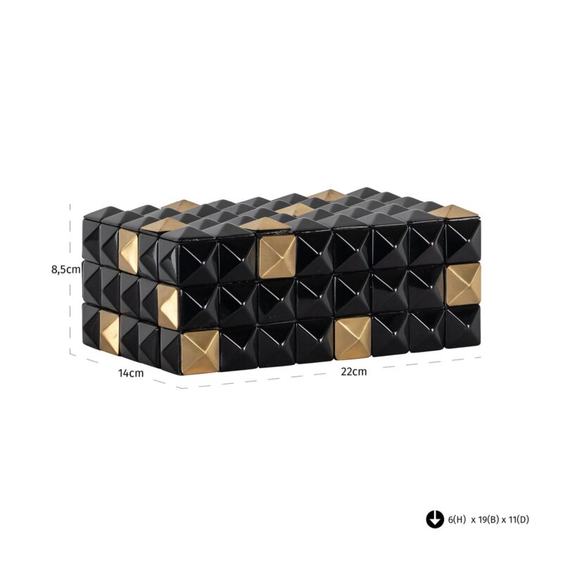 - Opbergdoos Velicia black/gold