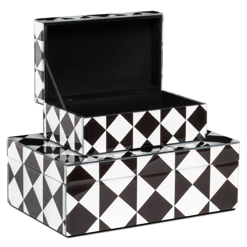 - Opbergdoos Silas black/white small