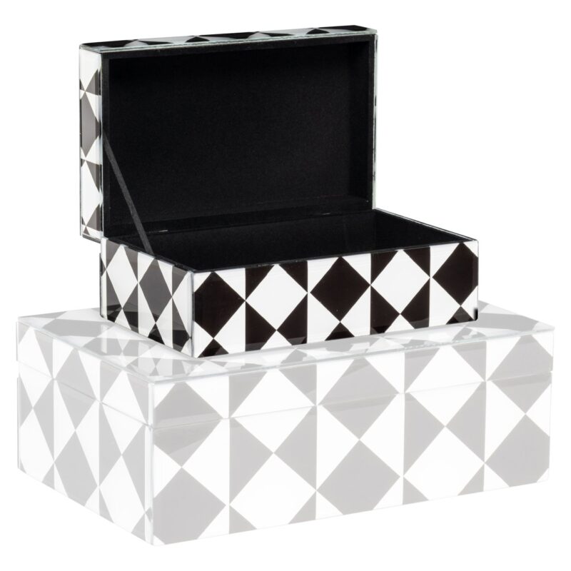 - Opbergdoos Silas black/white small