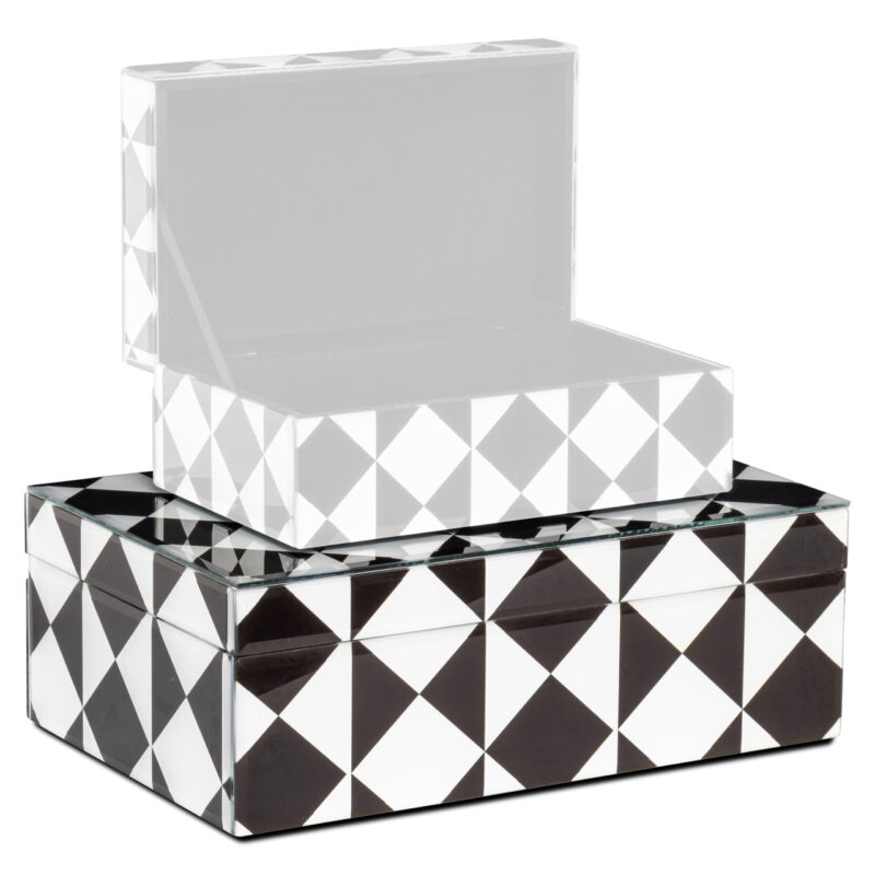 - Opbergdoos Silas black/white large