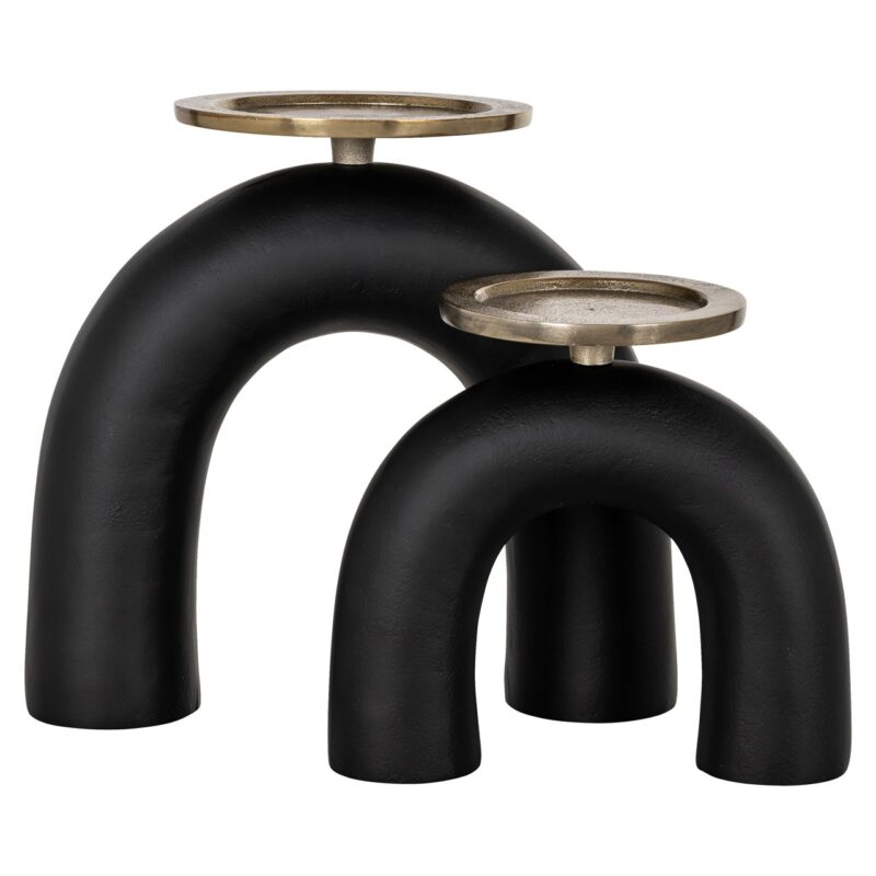 - Kandelaar Livi black/gold large