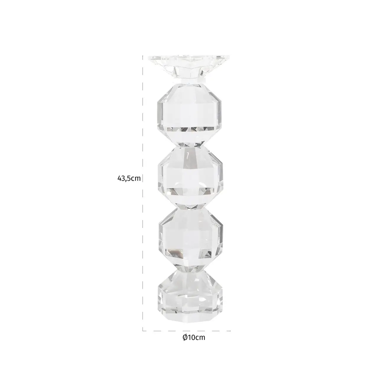 - Kandelaar Safia clear transparent large