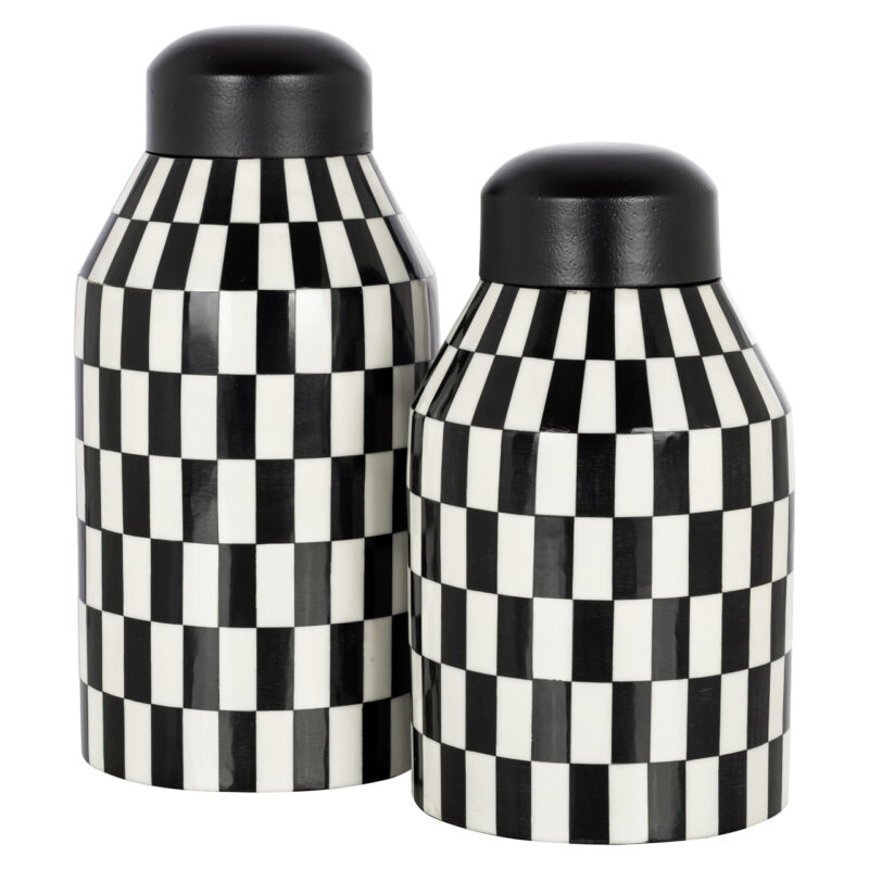 - Opbergdoos Malou black/white large