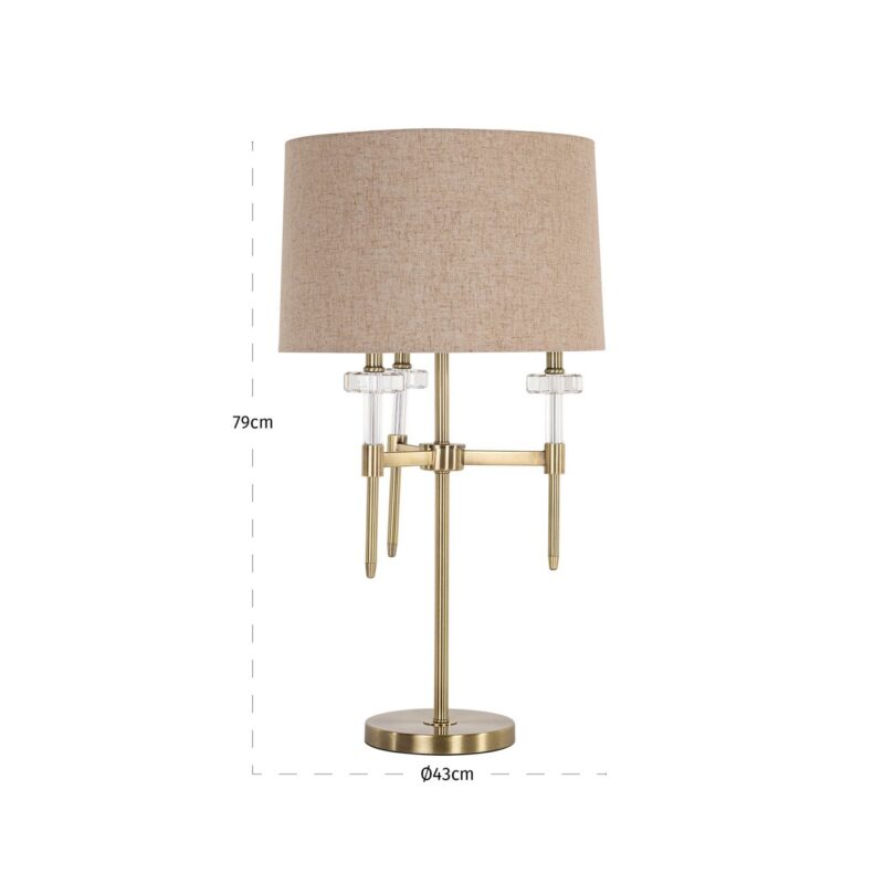 - Tafellamp Josie brushed gold