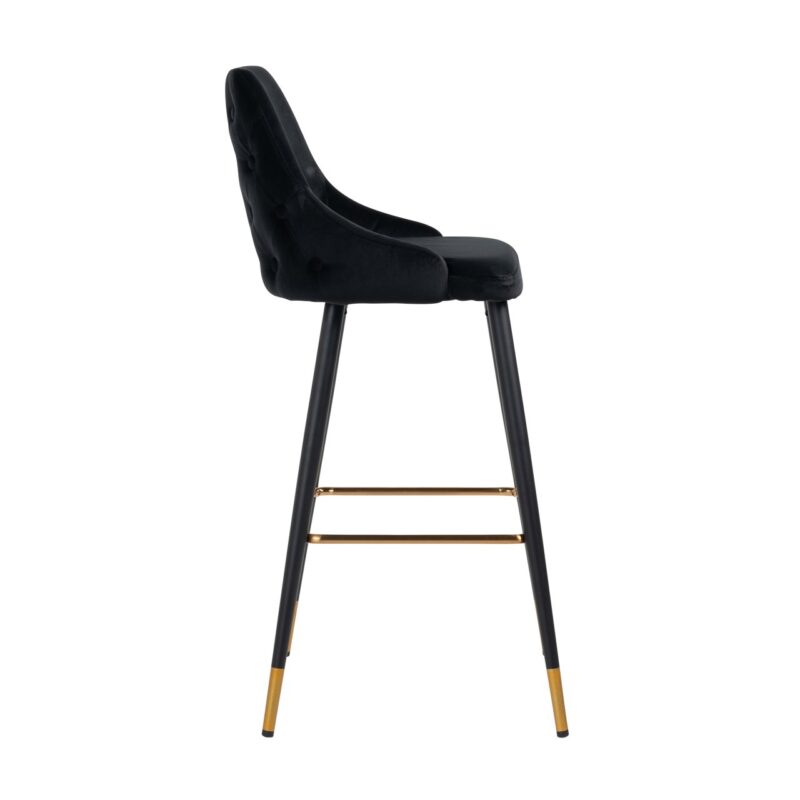 - Barstoel Imani black velvet (Set of 2)