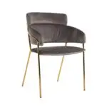 - Eetkamerstoel Angelica stone velvet fire retardant