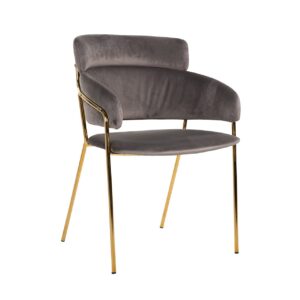 - Eetkamerstoel Angelica stone velvet fire retardant
