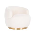 - Lounge stoel Teddy white furry