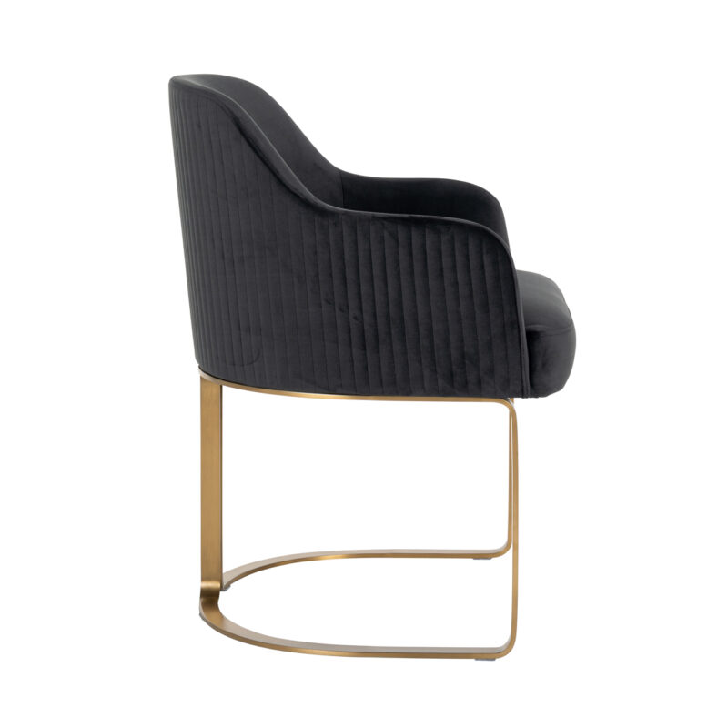 - Eetkamerstoel Hadley quartz anthracite fire retardant