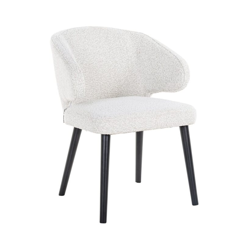 - Eetkamerstoel Indigo white bouclé