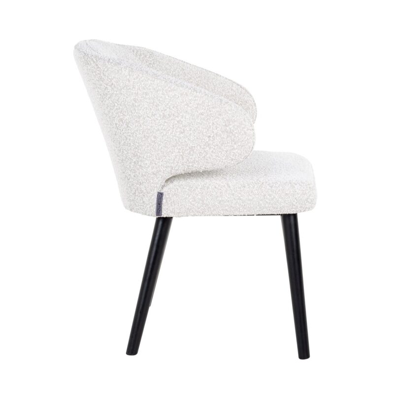 - Eetkamerstoel Indigo white bouclé