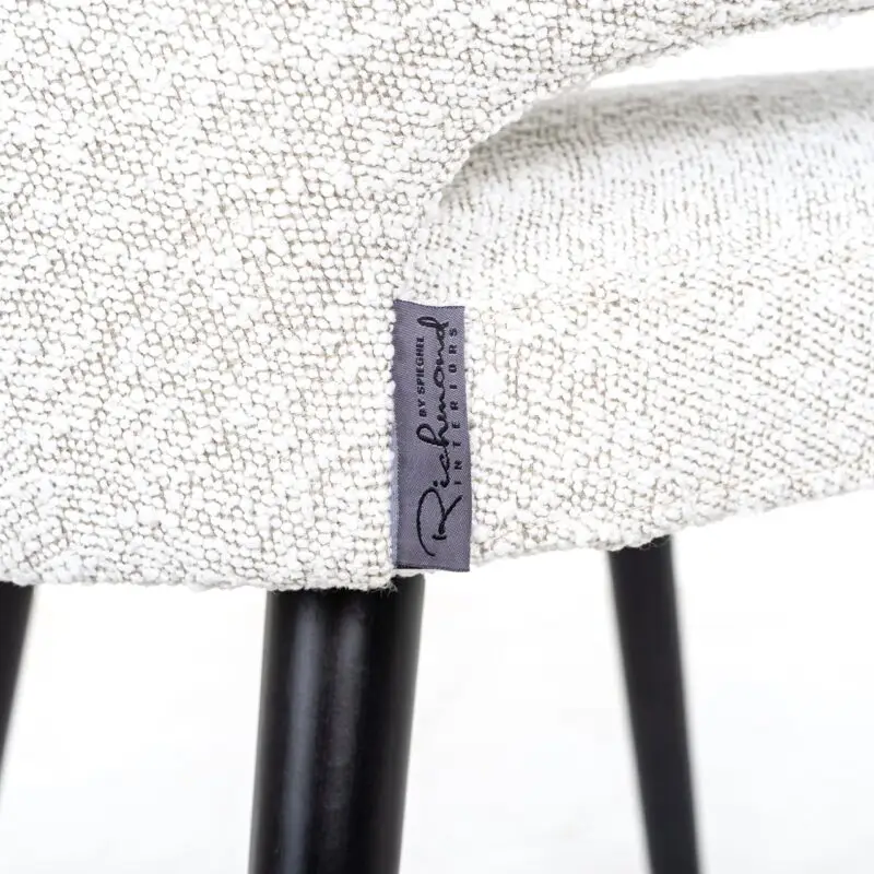 - Eetkamerstoel Indigo white bouclé