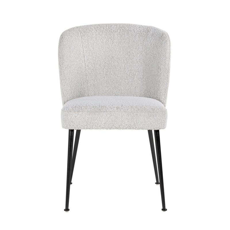 - Eetkamerstoel Fallon white bouclé