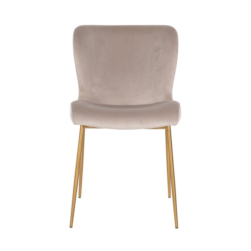 - Eetkamerstoel Odessa khaki velvet fire retardant (Set of 2)