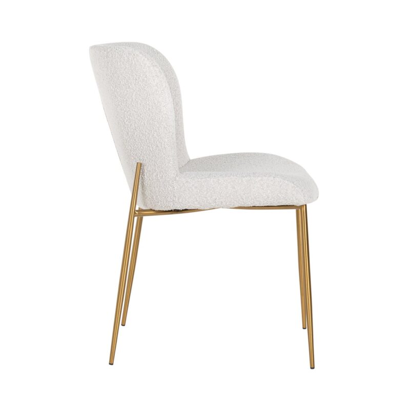 - Eetkamerstoel Odessa white bouclé (Set of 2)