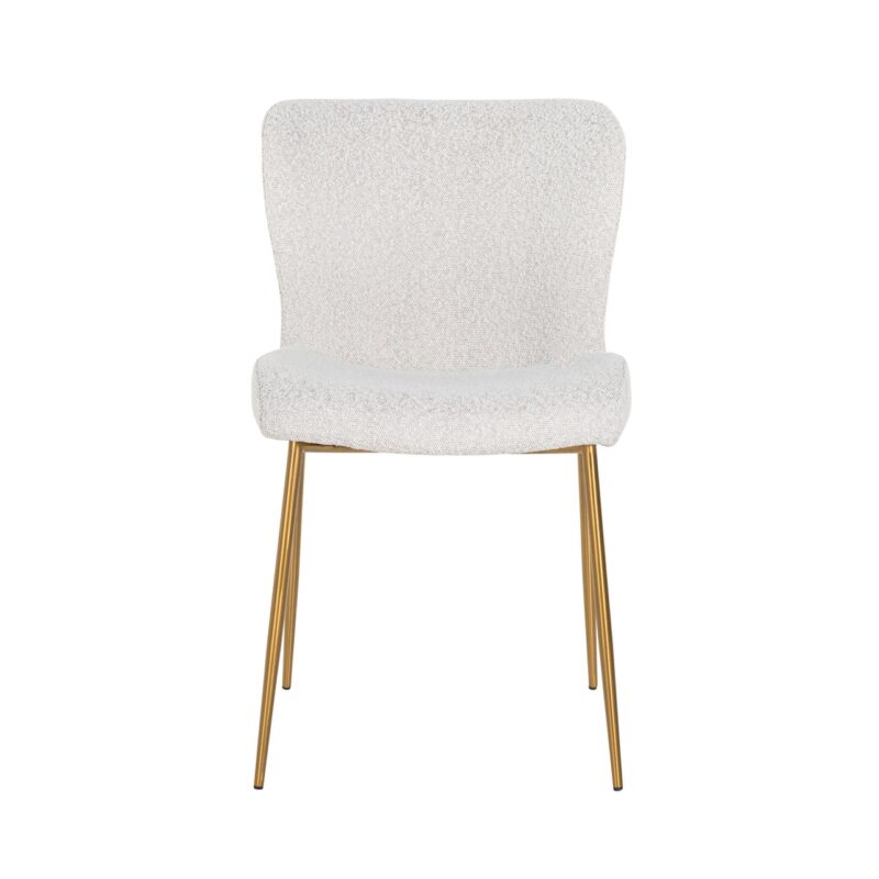 - Eetkamerstoel Odessa white bouclé (Set of 2)