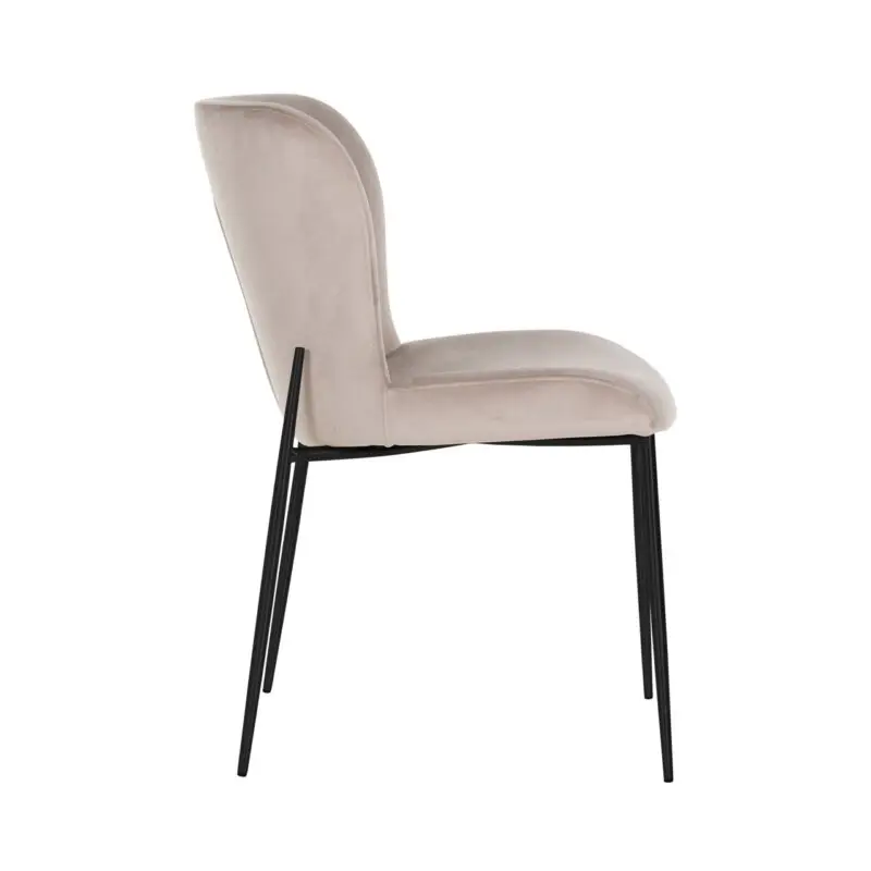 - Eetkamerstoel Darby khaki velvet fire retardant (Set of 2)