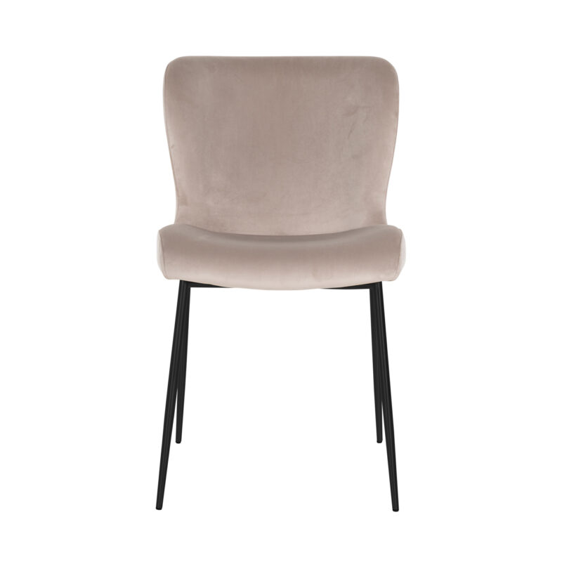 - Eetkamerstoel Darby khaki velvet fire retardant (Set of 2)