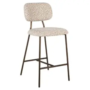 - Counterstoel Xenia beige leopard fire retardant (Set of 2)