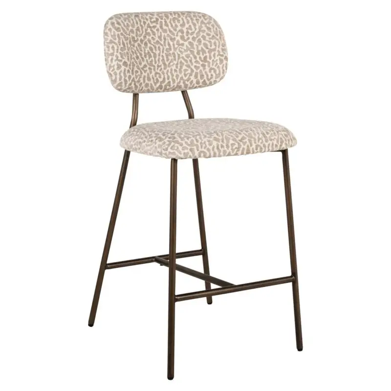 - Counterstoel Xenia beige leopard fire retardant (Set of 2)