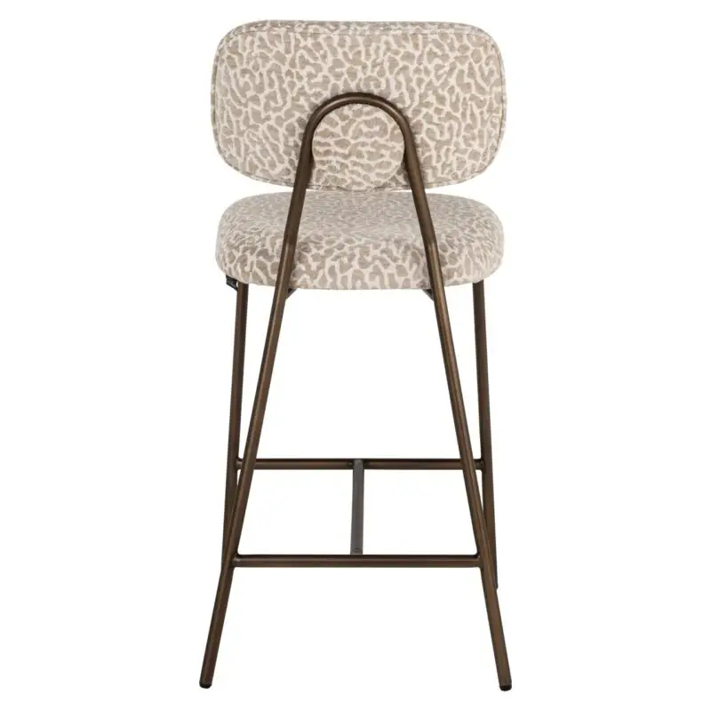 - Counterstoel Xenia beige leopard fire retardant (Set of 2)
