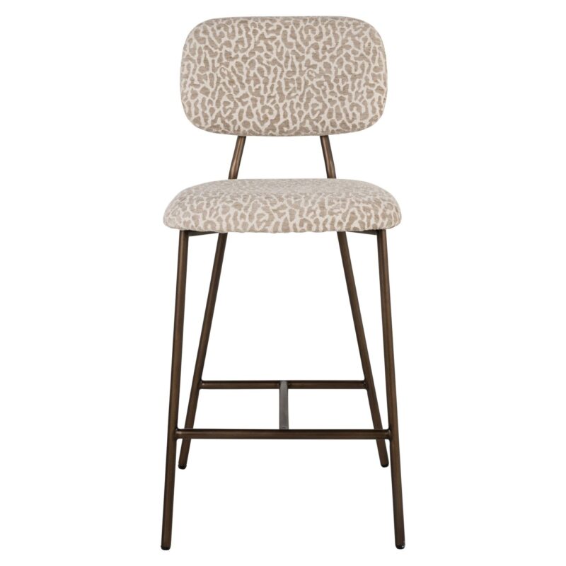 - Counterstoel Xenia beige leopard fire retardant (Set of 2)