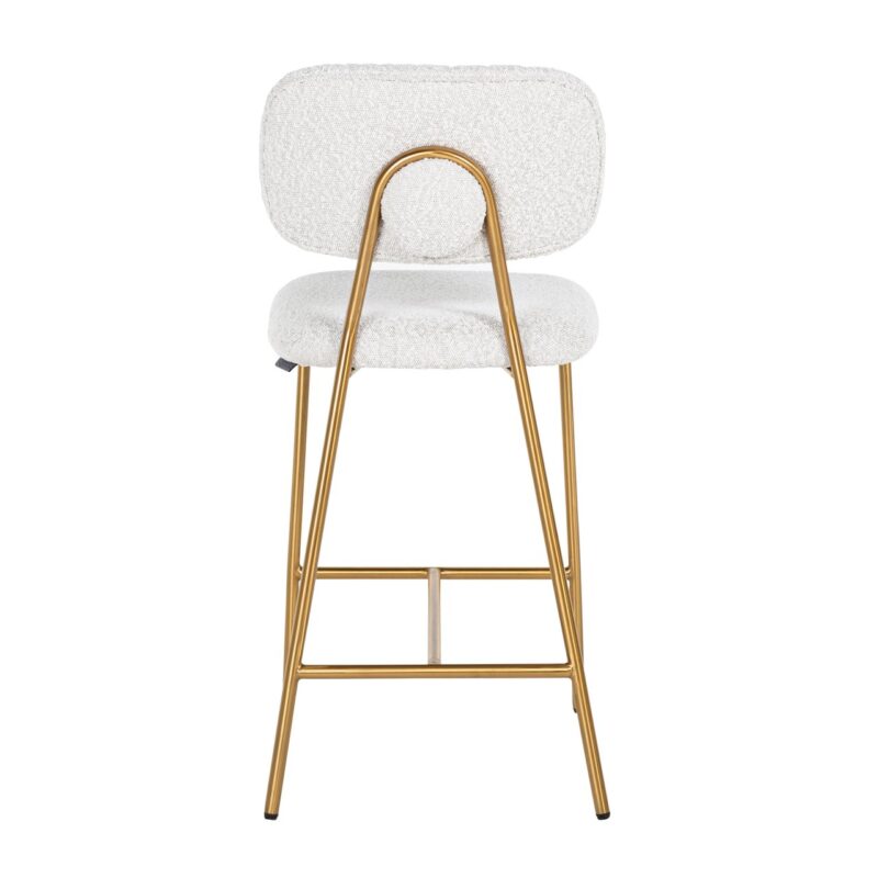 - Counterstoel Xenia white bouclé (Set of 2)
