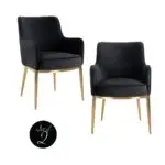 - Eetkamerstoel Breeze quartz anthracite fire retardant (Set of 2)