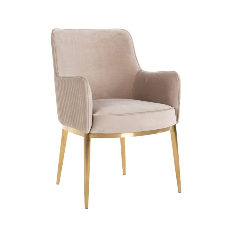 - Eetkamerstoel Breeze khaki velvet fire retardant (Set of 2)