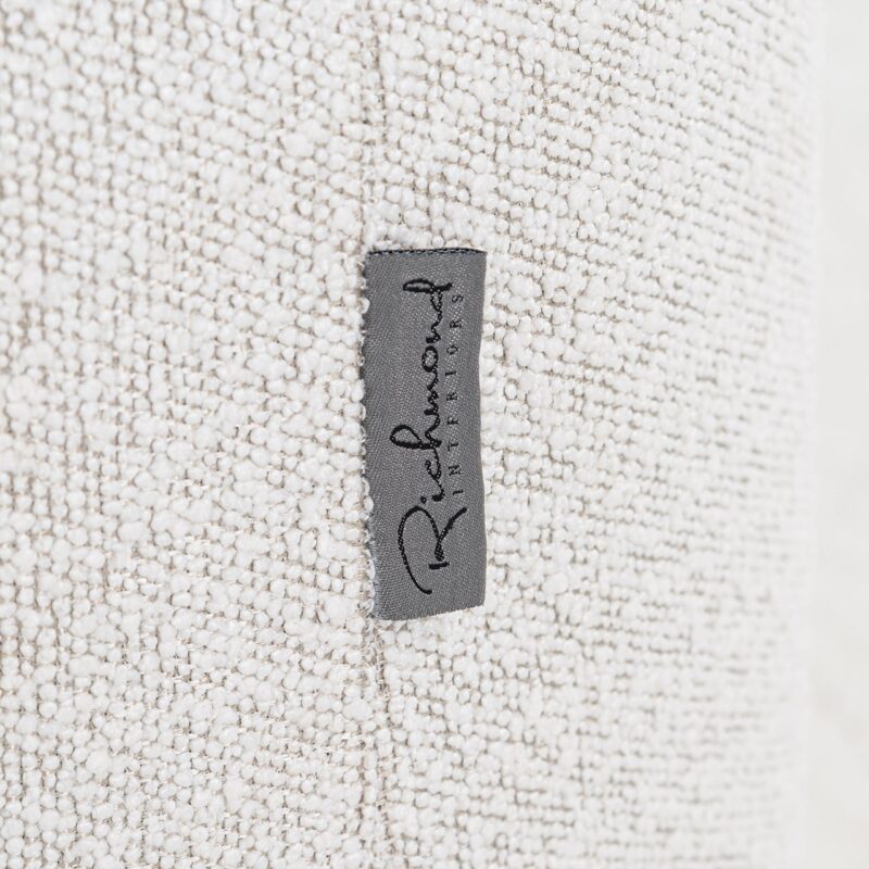 - Poef & Voetenbank Emmy white bouclé 70Ø