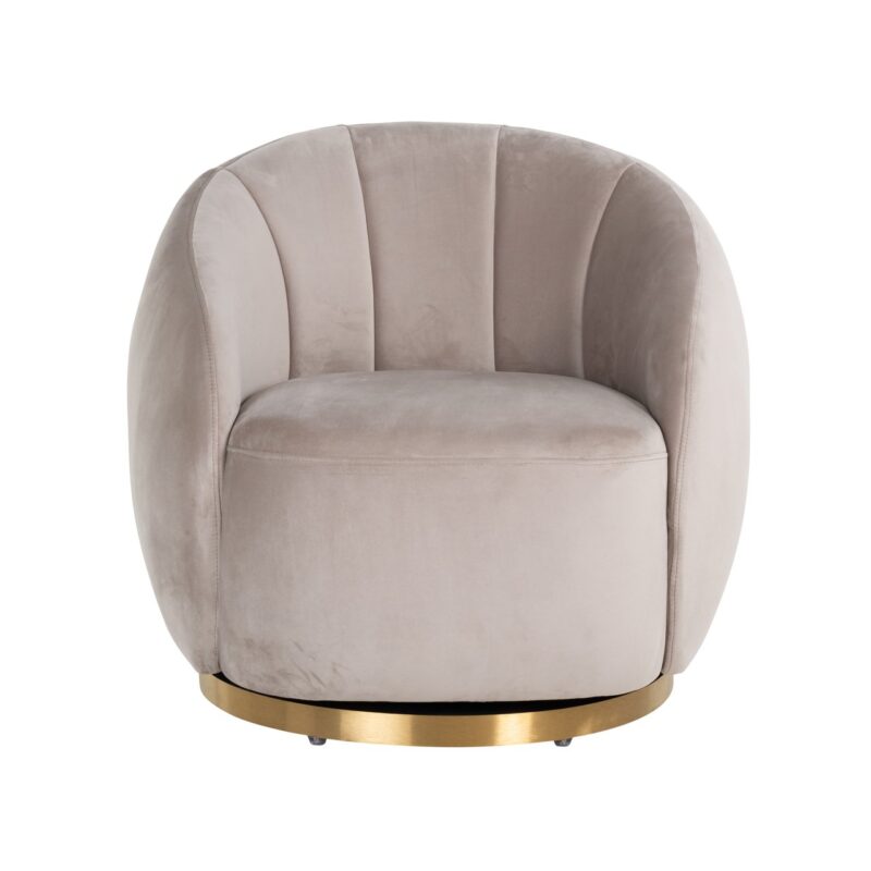 - Lounge stoel Jago khaki velvet