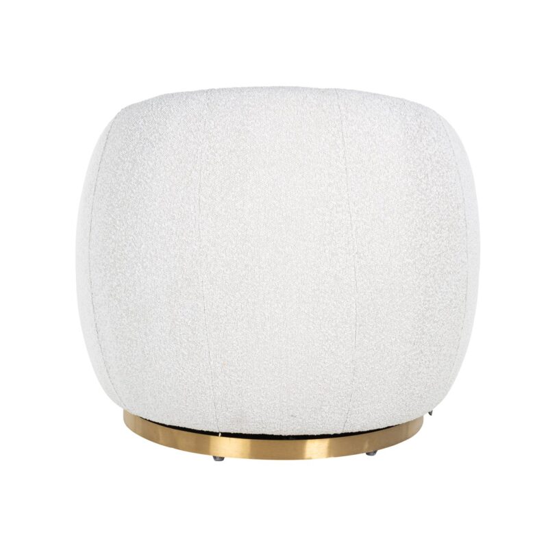 - Lounge stoel Jago white bouclé