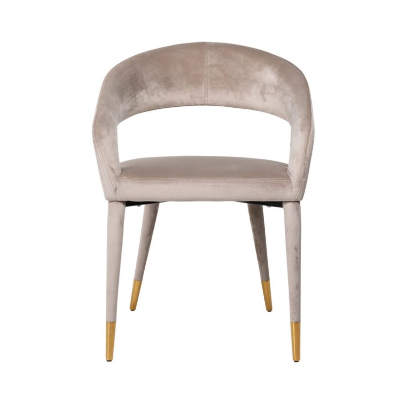 - Eetkamerstoel Gia khaki velvet fire retardant