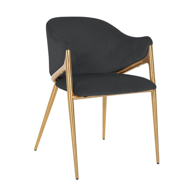 - Eetkamerstoel Gwen quartz anthracite fire retardant