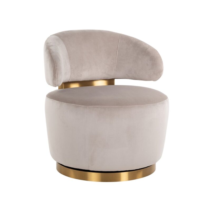- Lounge stoel Maxime khaki velvet