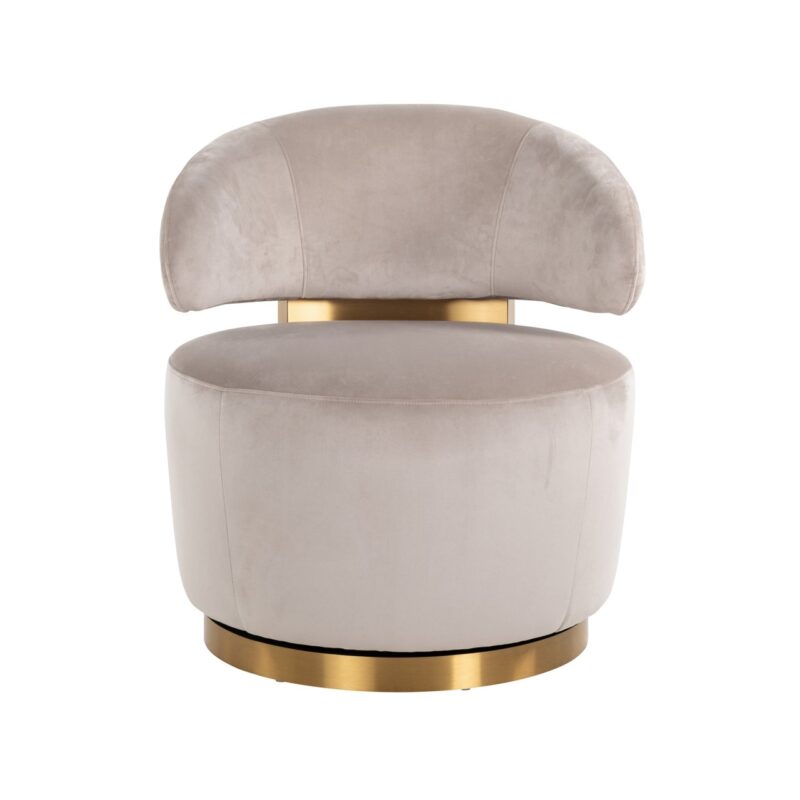 - Lounge stoel Maxime khaki velvet
