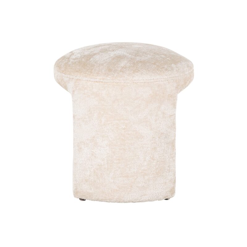 - Poef & Voetenbank Fargo white chenille