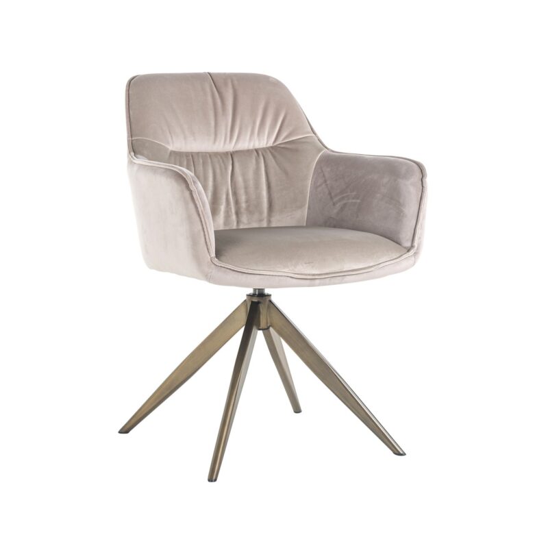 - Eetkamerstoel Aline khaki velvet fire retardant