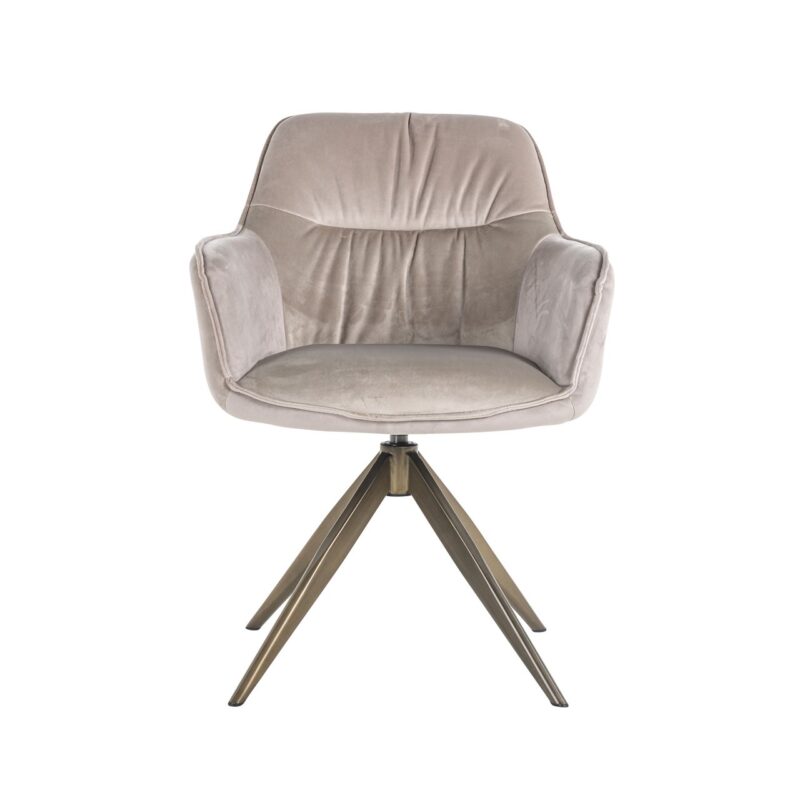- Eetkamerstoel Aline khaki velvet fire retardant