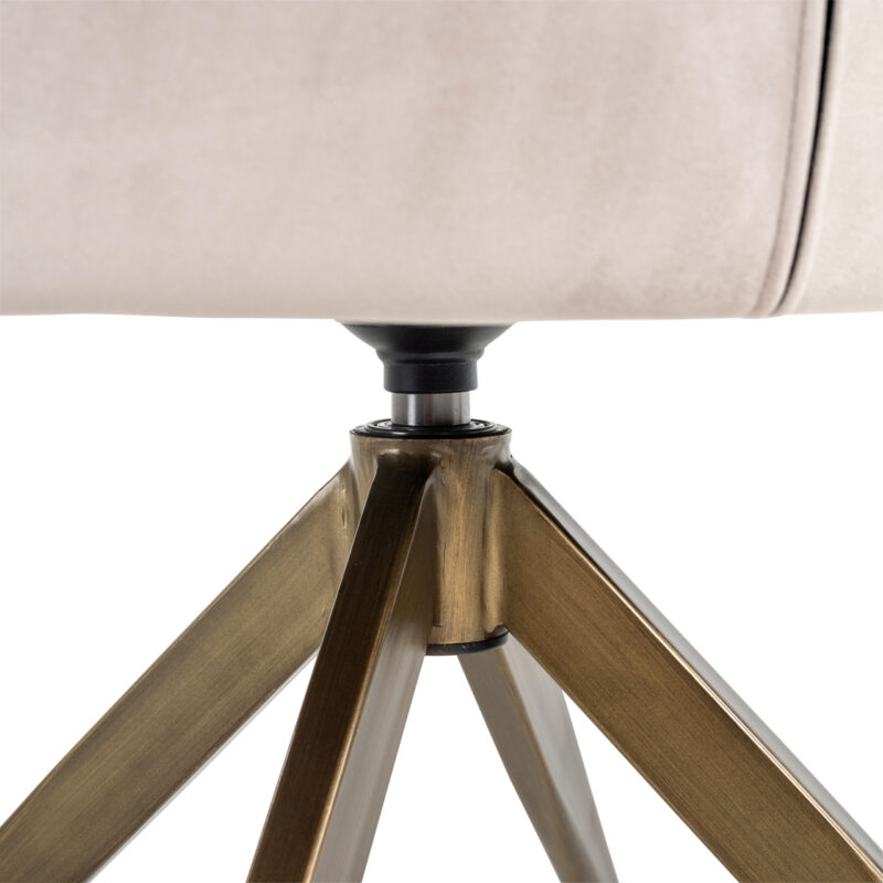 - Eetkamerstoel Aline khaki velvet fire retardant