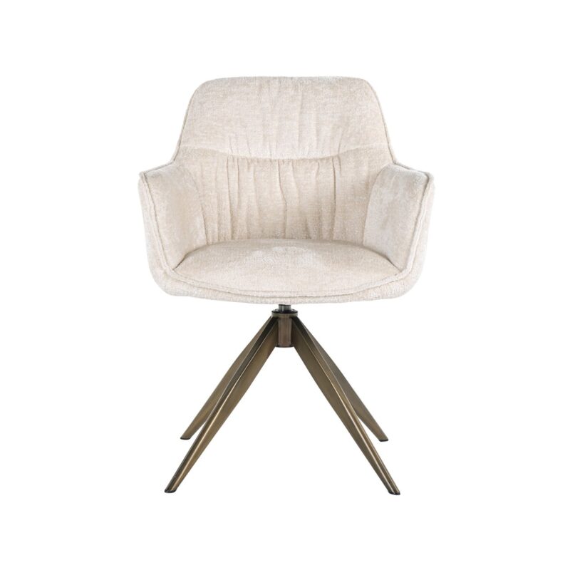 - Eetkamerstoel Aline FR white chenille fire retardant