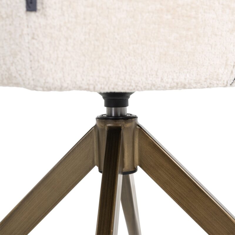 - Eetkamerstoel Aline FR white chenille fire retardant