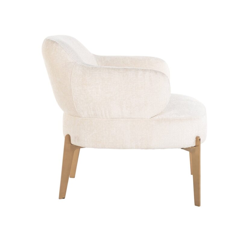 - Lounge stoel Venus white chenille