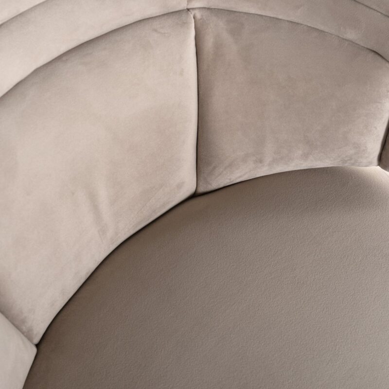 - Lounge stoel Hazel khaki velvet fire retardant