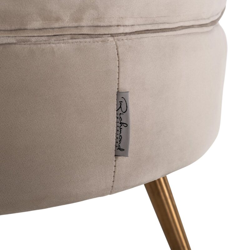 - Lounge stoel Hazel khaki velvet fire retardant